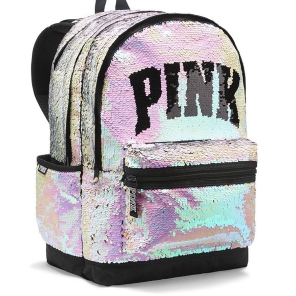 PINK Victoria's Secret Handbags - LAST ONE!! New VS Pink Sequin Campus Backpack